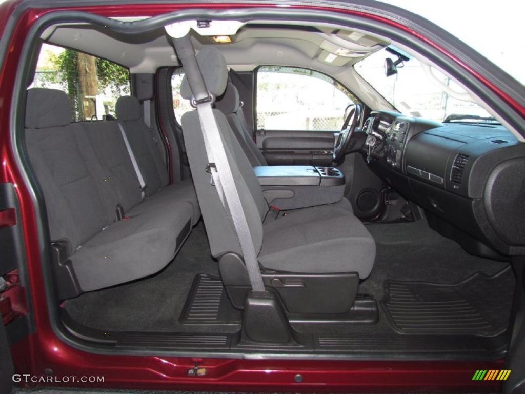 Ebony Interior 2008 Chevrolet Silverado 1500 LT Extended Cab 4x4 Photo #48593105