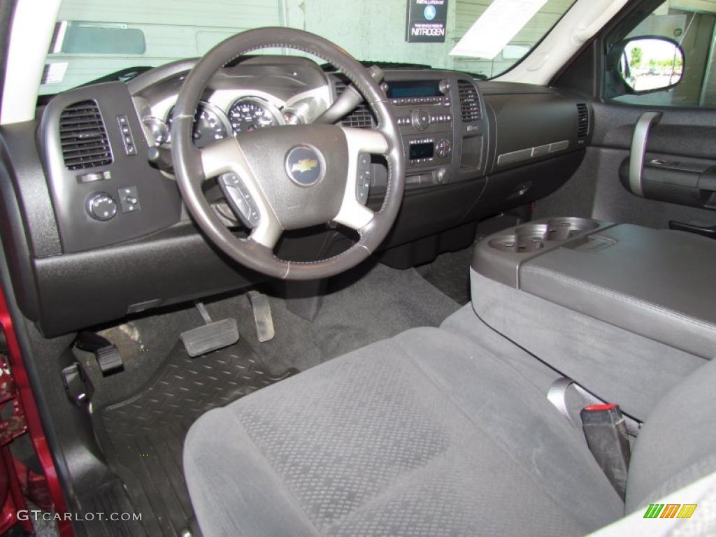 Ebony Interior 2008 Chevrolet Silverado 1500 LT Extended Cab 4x4 Photo #48593137