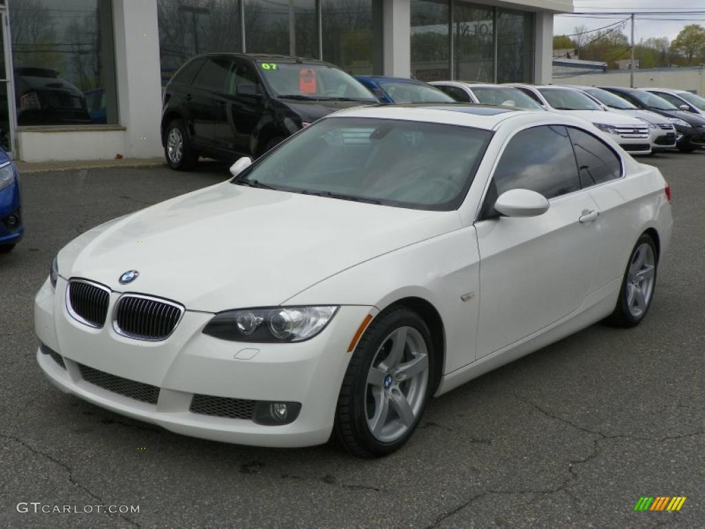2008 3 Series 335i Coupe - Alpine White / Coral Red/Black photo #1