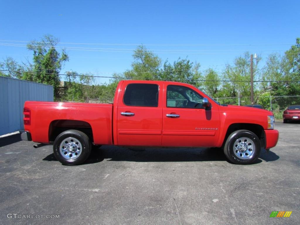 Victory Red 2009 Chevrolet Silverado 1500 LT Crew Cab Exterior Photo #48593368
