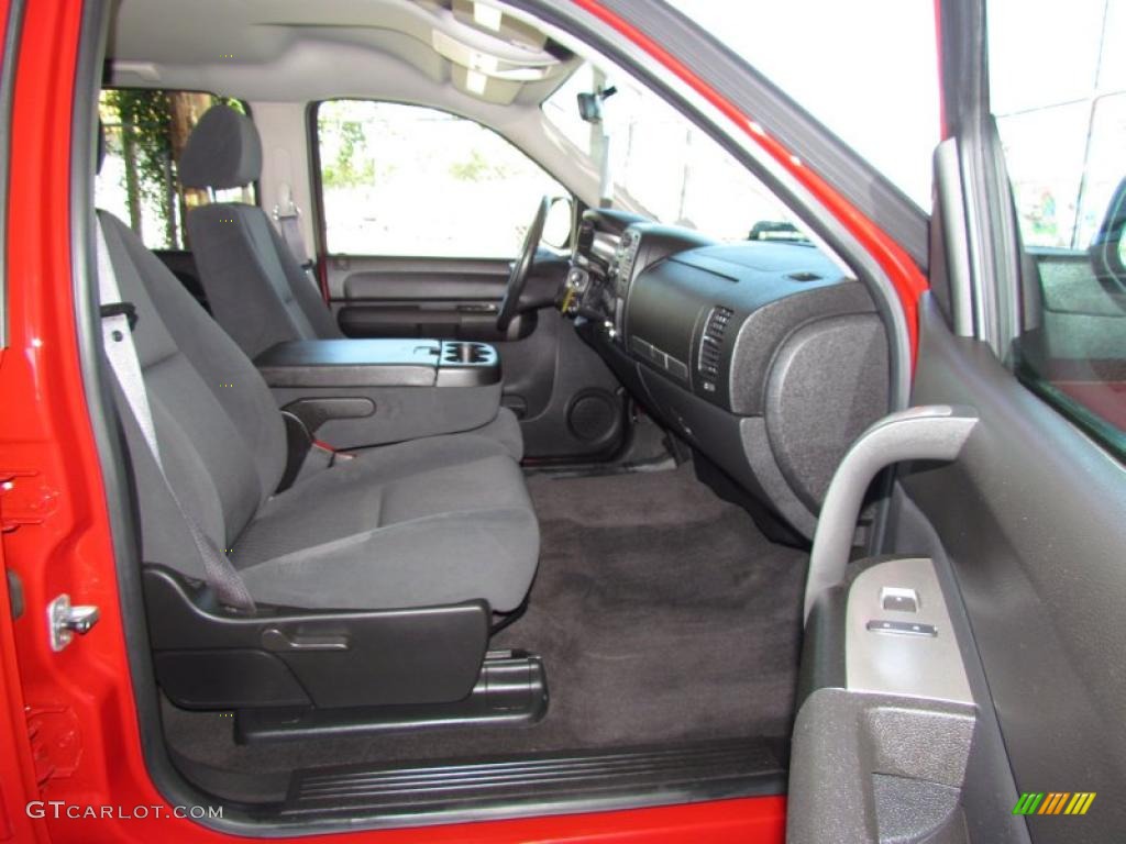 Ebony Interior 2009 Chevrolet Silverado 1500 LT Crew Cab Photo #48593395