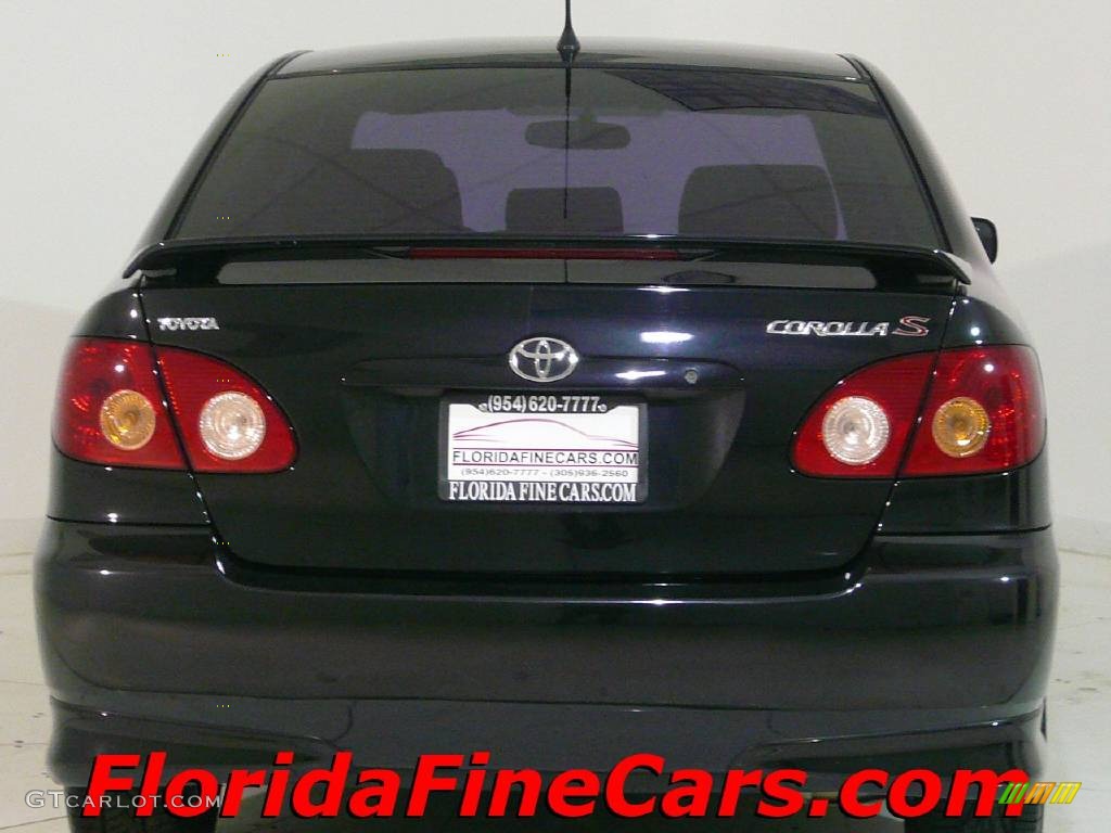 2006 Corolla S - Black Sand Pearl / Dark Charcoal photo #6