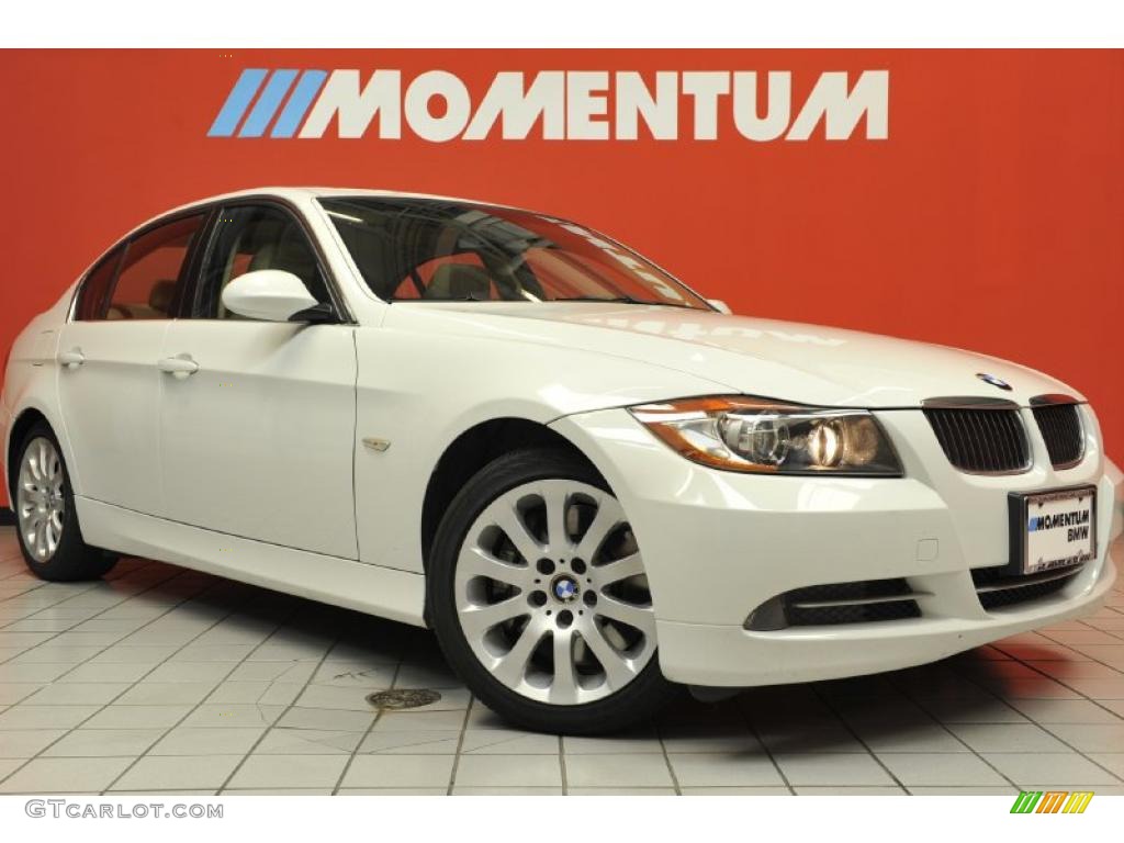 2008 3 Series 335i Sedan - Alpine White / Beige photo #1