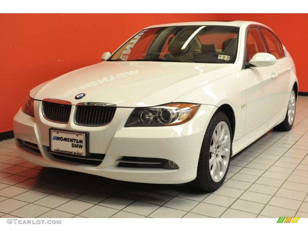 2008 3 Series 335i Sedan - Alpine White / Beige photo #2