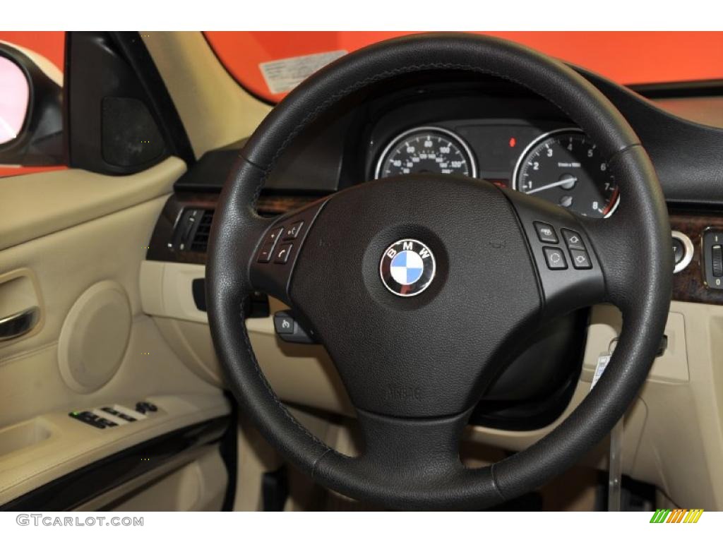 2008 3 Series 335i Sedan - Alpine White / Beige photo #14