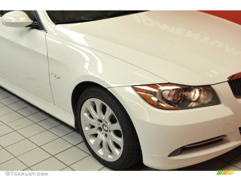 2008 3 Series 335i Sedan - Alpine White / Beige photo #16