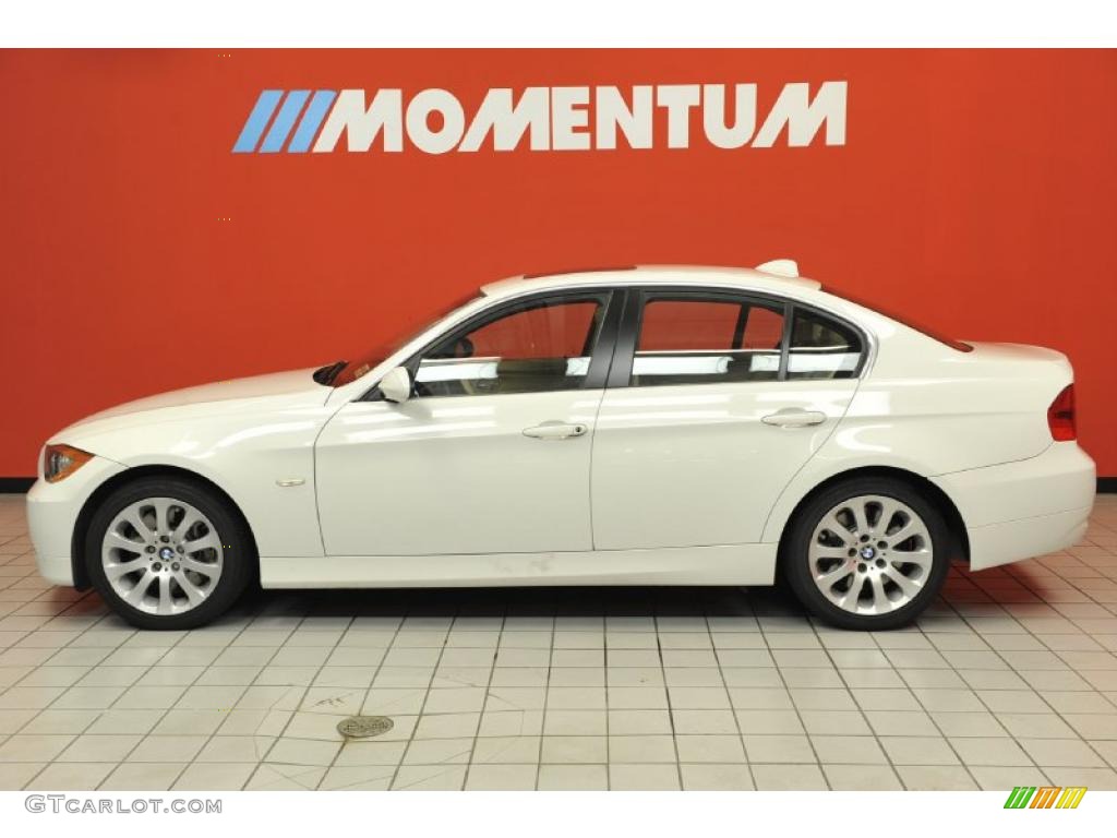 2008 3 Series 335i Sedan - Alpine White / Beige photo #19
