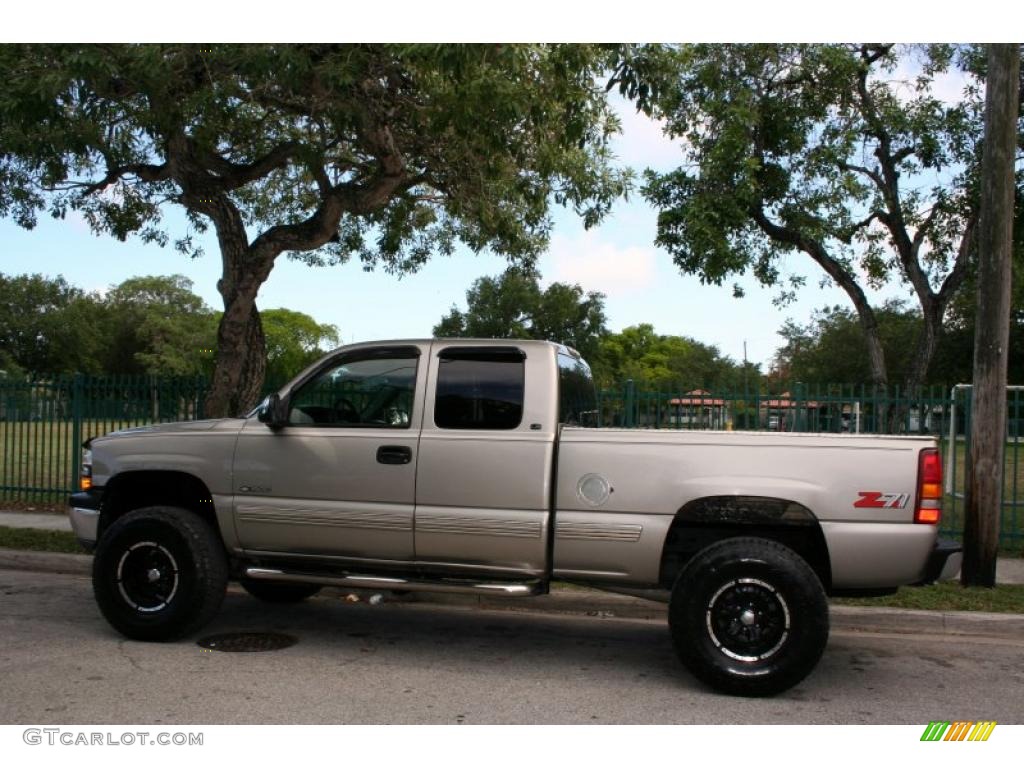 1999 Silverado 1500 LS Z71 Extended Cab 4x4 - Light Pewter Metallic / Medium Gray photo #4