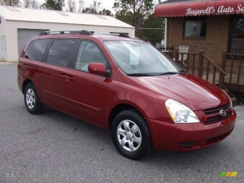 2006 Sedona LX - Claret Red / Beige photo #1