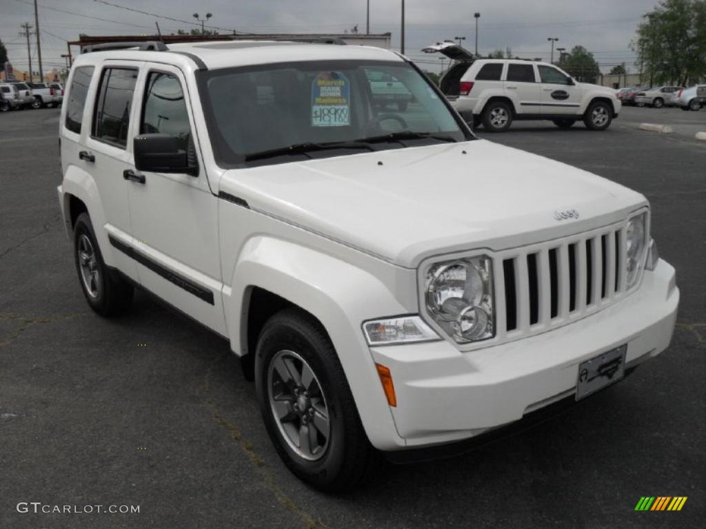 2008 Liberty Sport 4x4 - Stone White / Pastel Slate Gray photo #5