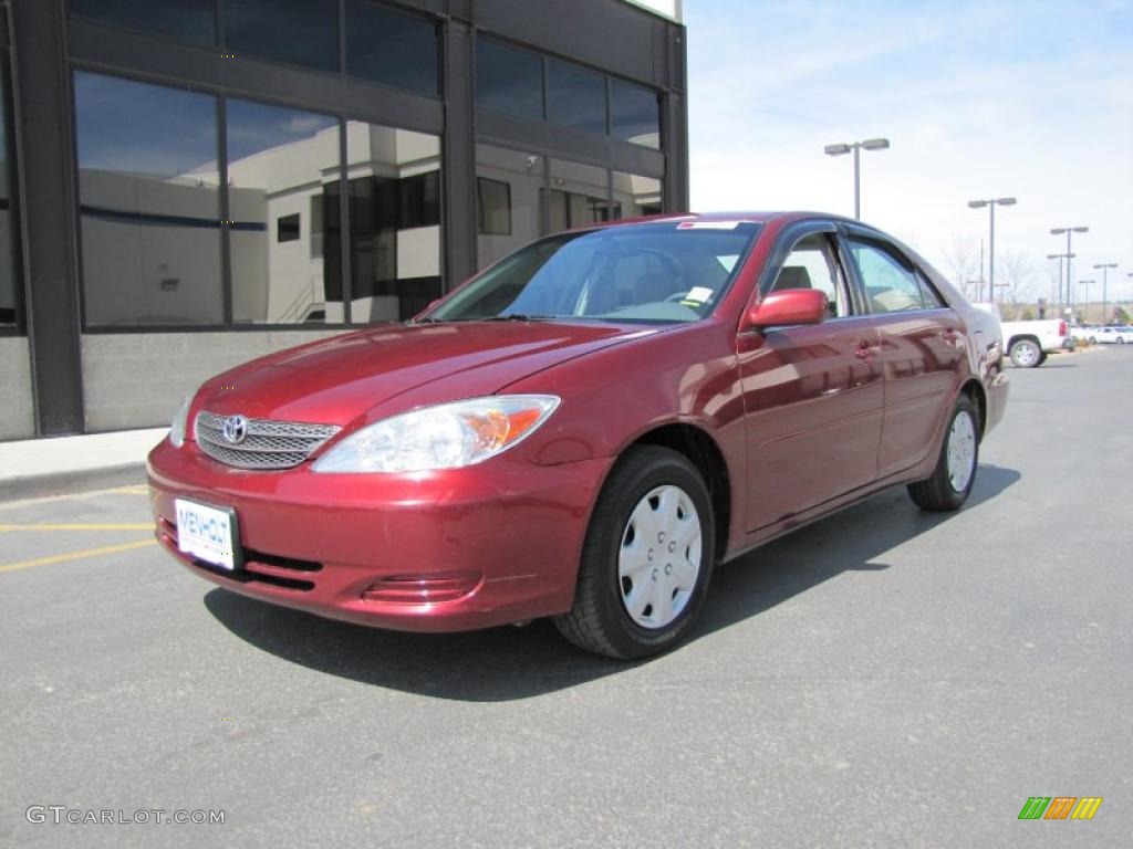 2003 Camry LE - Salsa Red Pearl / Taupe photo #1