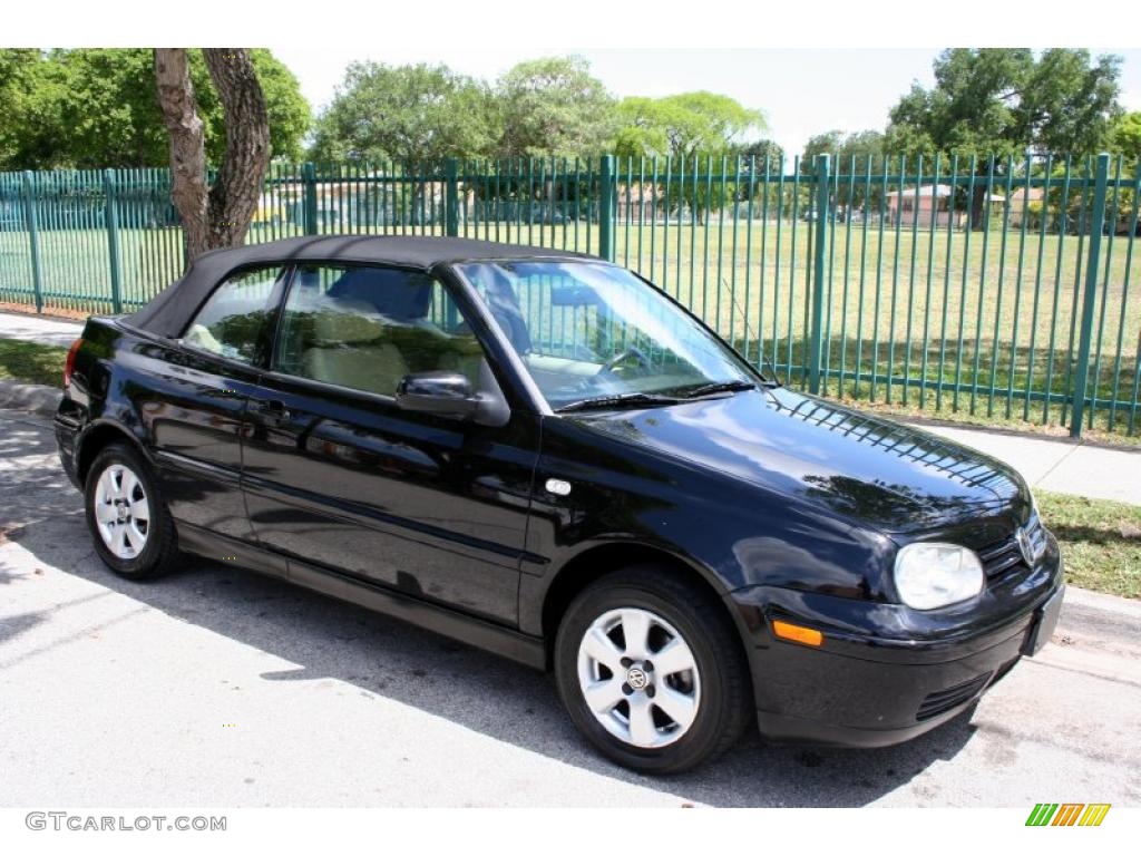 2001 Cabrio GLX - Black / Beige photo #11