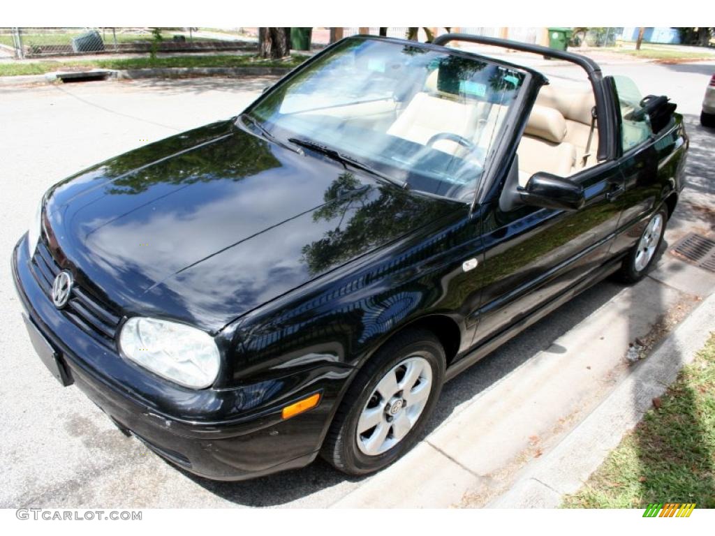 2001 Cabrio GLX - Black / Beige photo #20