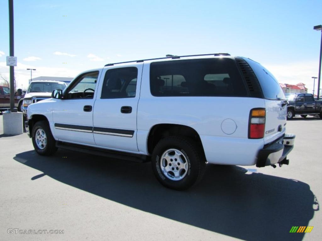 2004 Suburban 1500 LS 4x4 - Summit White / Gray/Dark Charcoal photo #13