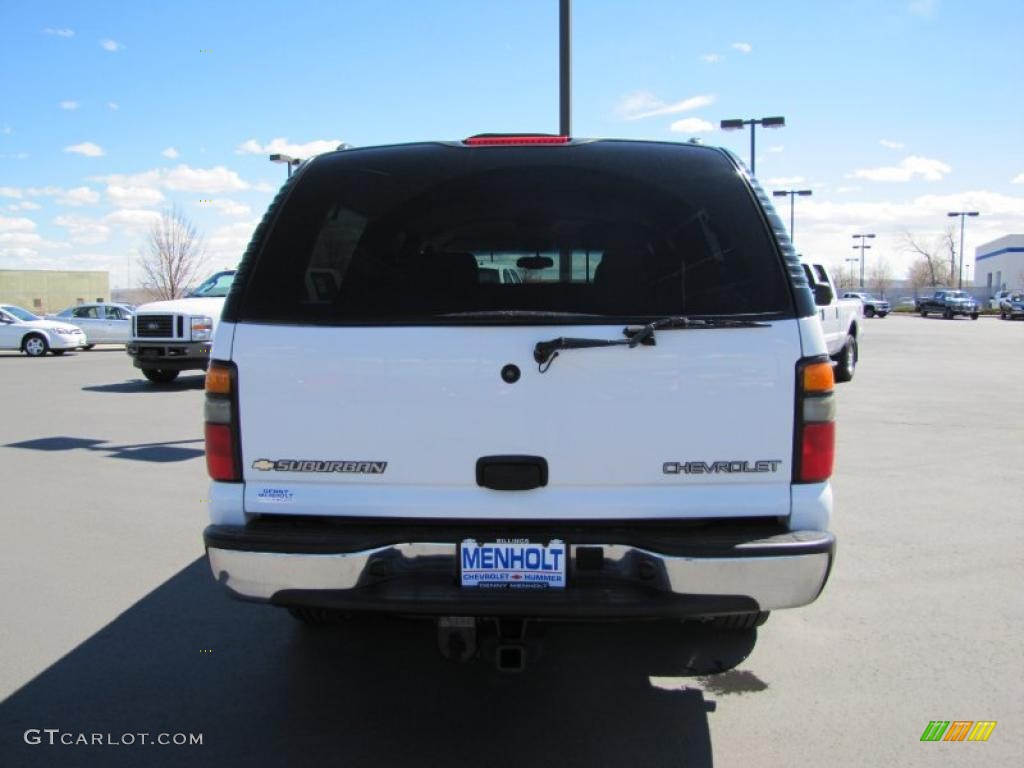 2004 Suburban 1500 LS 4x4 - Summit White / Gray/Dark Charcoal photo #14