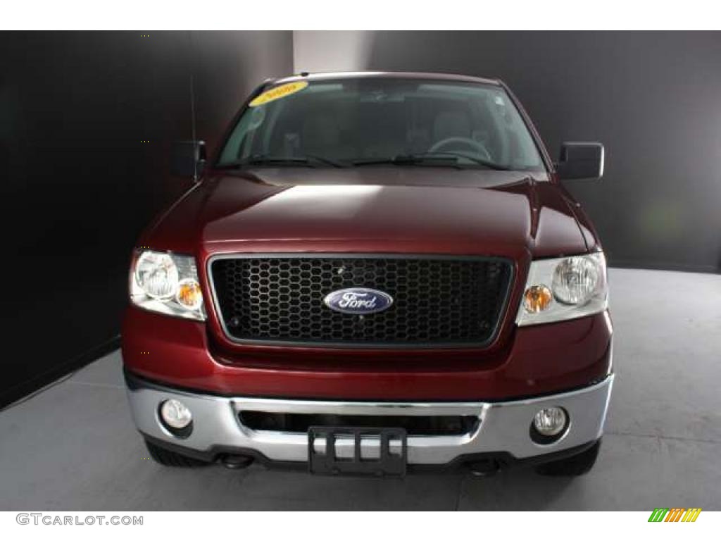 2006 F150 XLT SuperCab 4x4 - Dark Toreador Red Metallic / Medium/Dark Flint photo #1
