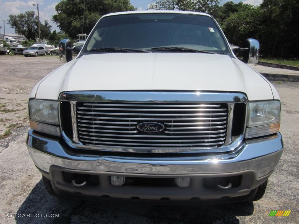 2004 F250 Super Duty King Ranch Crew Cab 4x4 - Oxford White / Castano Leather photo #1