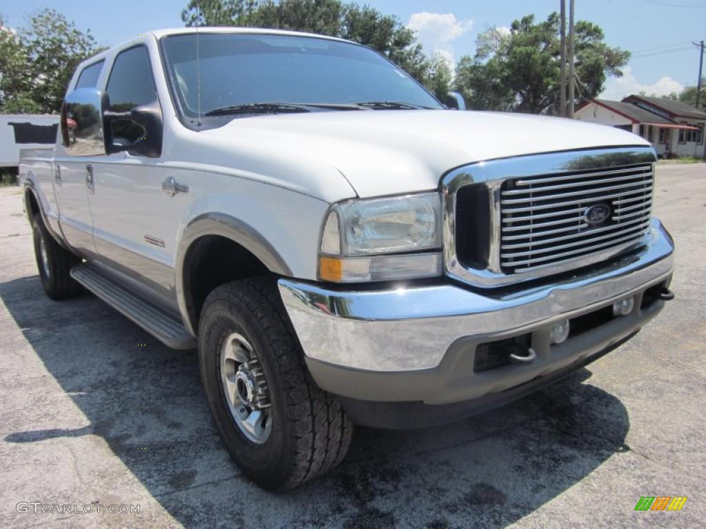 2004 F250 Super Duty King Ranch Crew Cab 4x4 - Oxford White / Castano Leather photo #5