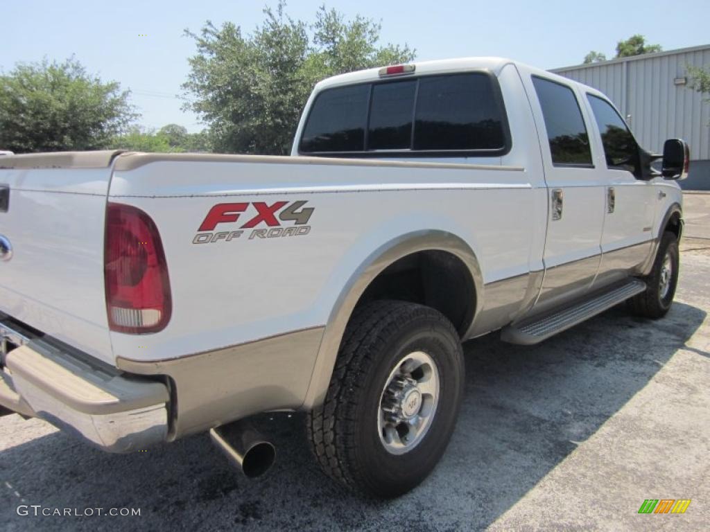 2004 F250 Super Duty King Ranch Crew Cab 4x4 - Oxford White / Castano Leather photo #8