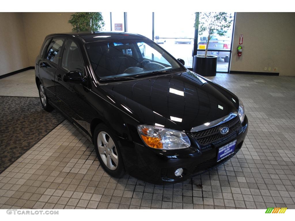 2007 Spectra Spectra5 SX Wagon - Black / Black photo #13