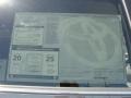 2011 Toyota Highlander Standard Highlander Model Window Sticker