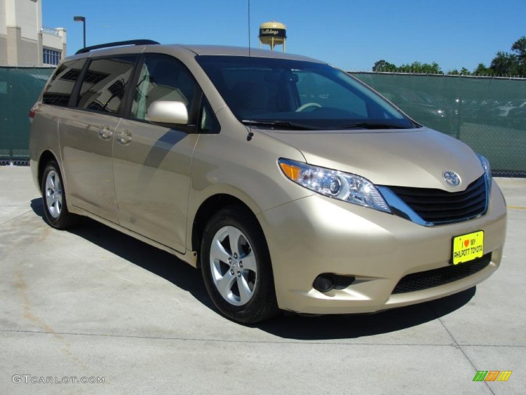 2011 Sienna LE - Sandy Beach Metallic / Bisque photo #1