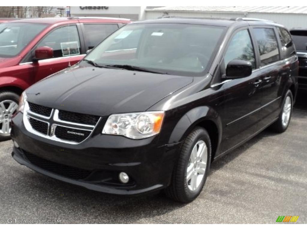 Brilliant Black Crystal Pearl 2011 Dodge Grand Caravan Crew Exterior Photo #48606134