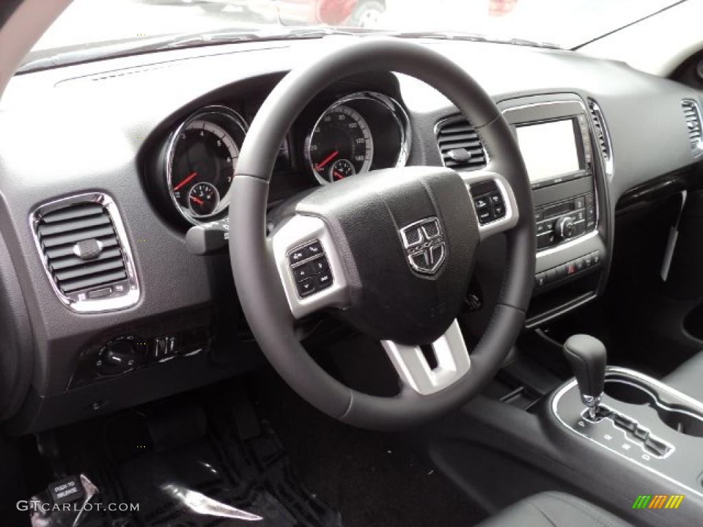 2011 Dodge Durango Crew Lux 4x4 Black Steering Wheel Photo #48606728