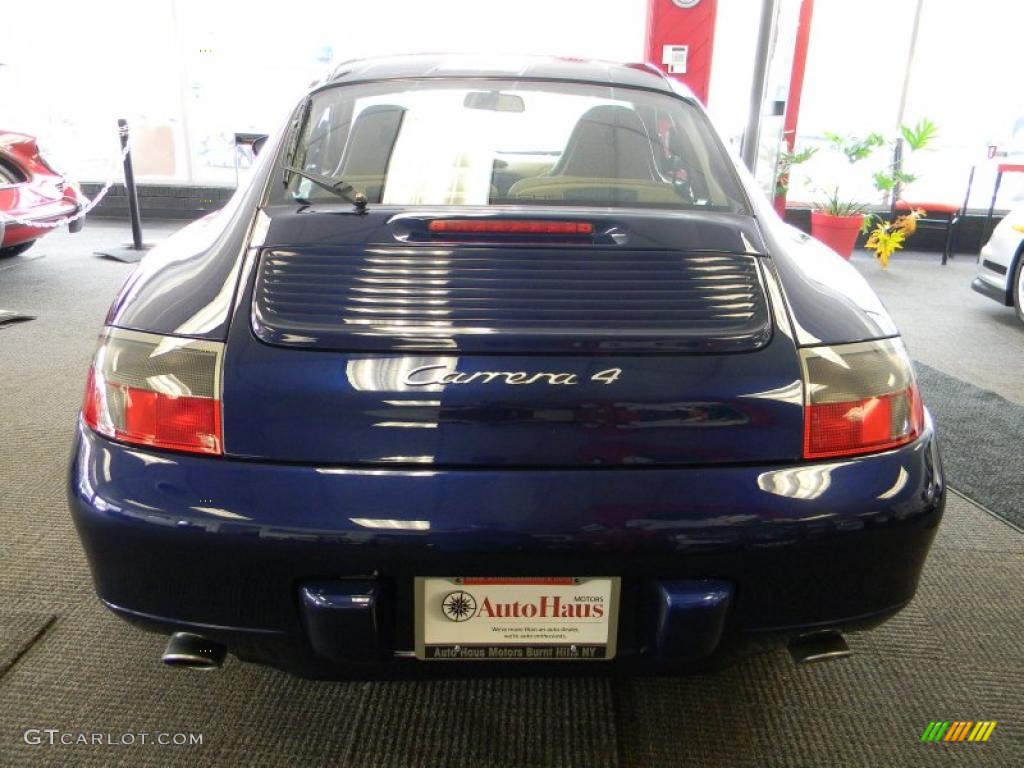 2001 911 Carrera 4 Coupe - Lapis Blue Metallic / Natural Brown photo #13