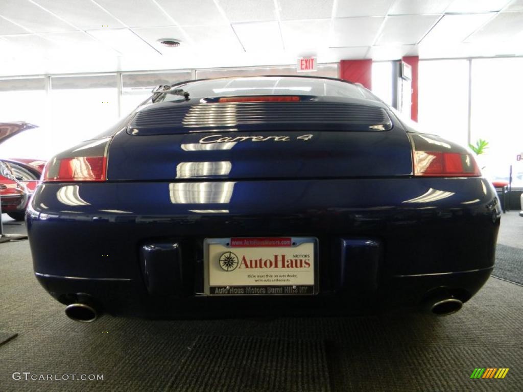 2001 911 Carrera 4 Coupe - Lapis Blue Metallic / Natural Brown photo #14