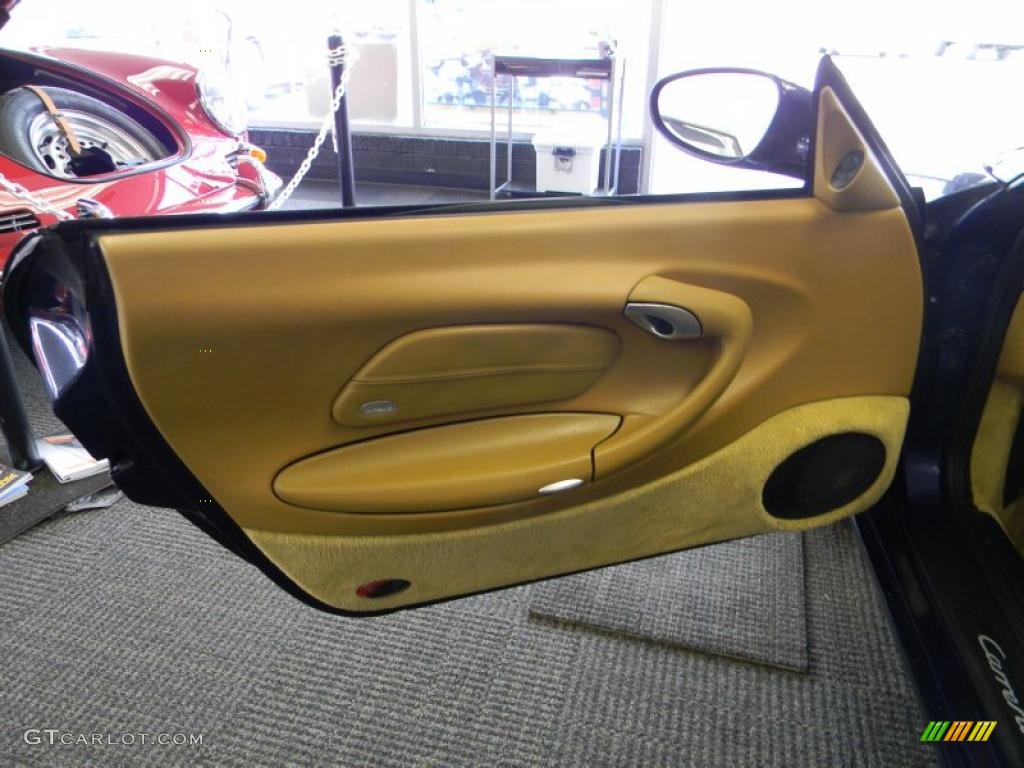 2001 Porsche 911 Carrera 4 Coupe Natural Brown Door Panel Photo #48607721