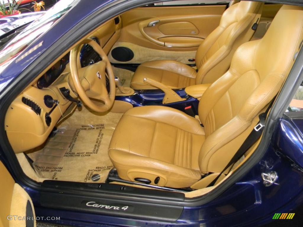 Natural Brown Interior 2001 Porsche 911 Carrera 4 Coupe Photo #48607739
