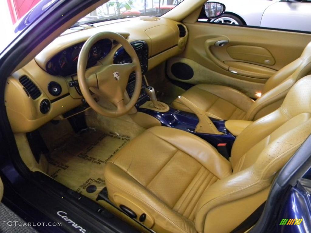 Natural Brown Interior 2001 Porsche 911 Carrera 4 Coupe Photo #48607754