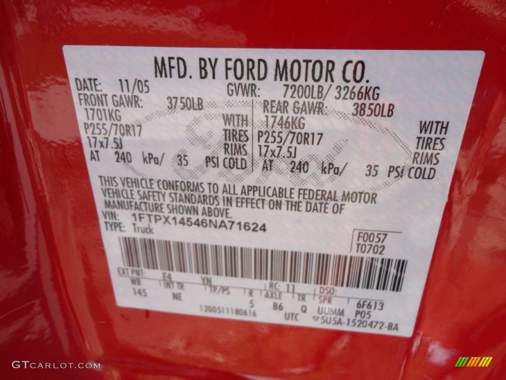 2006 F150 XLT SuperCab 4x4 - Bright Red / Medium/Dark Flint photo #29