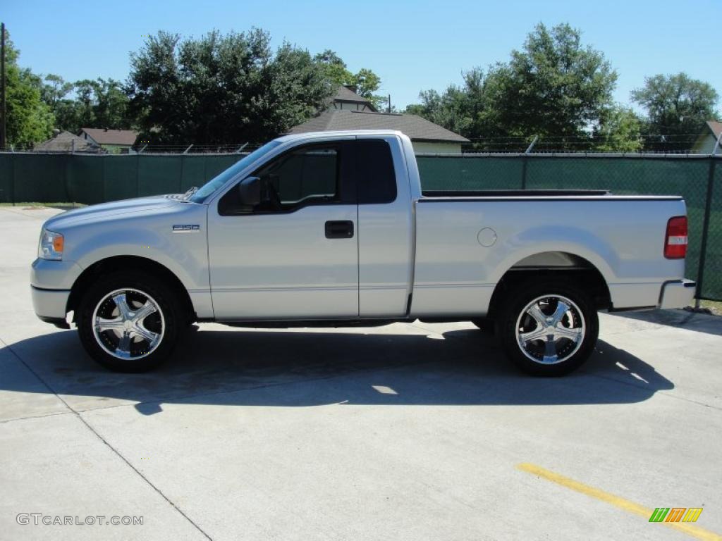 2005 F150 XLT Regular Cab - Silver Metallic / Medium Flint Grey photo #5
