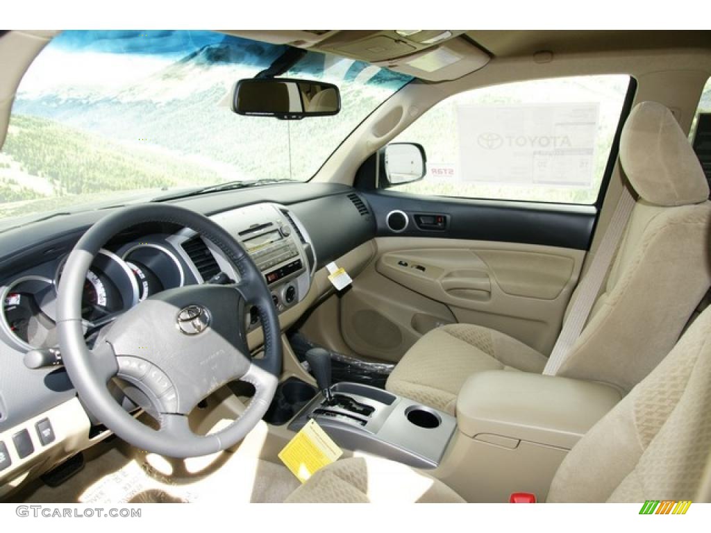 Sand Beige Interior 2011 Toyota Tacoma V6 SR5 Double Cab 4x4 Photo #48609869