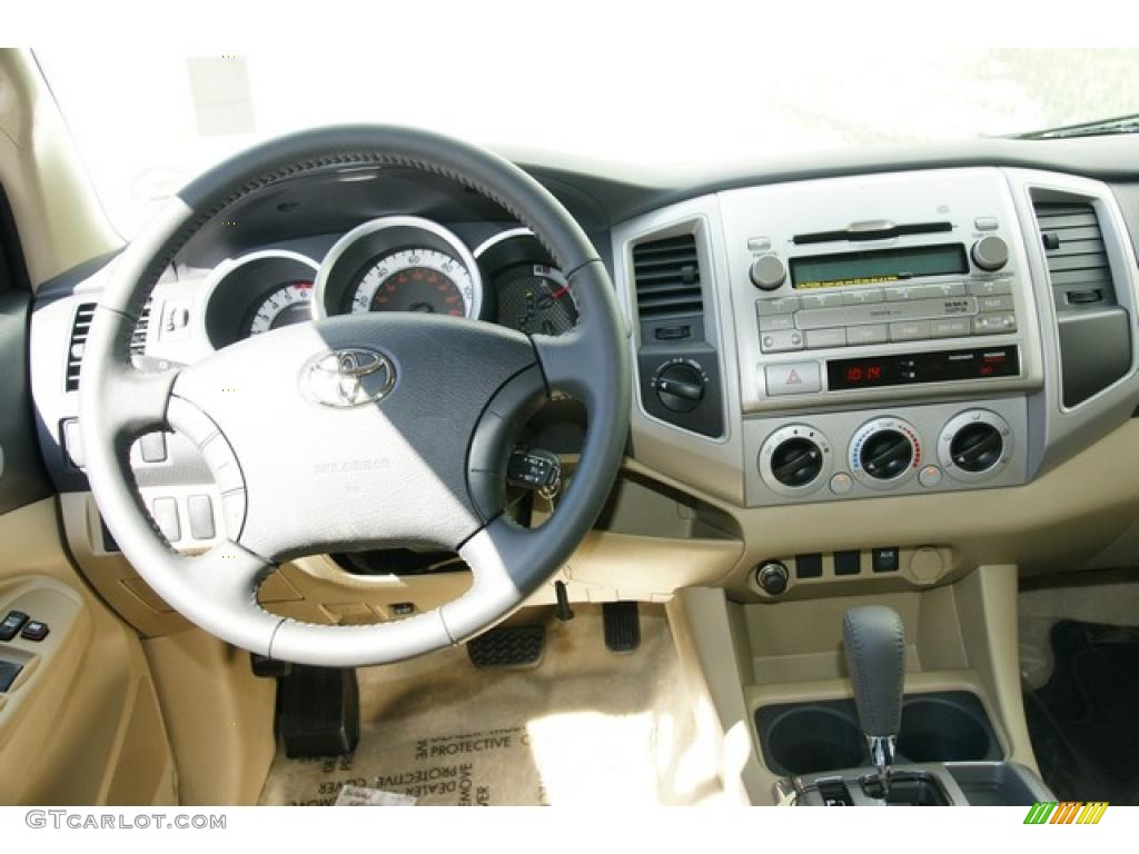 2011 Toyota Tacoma V6 SR5 Double Cab 4x4 Sand Beige Dashboard Photo #48609947