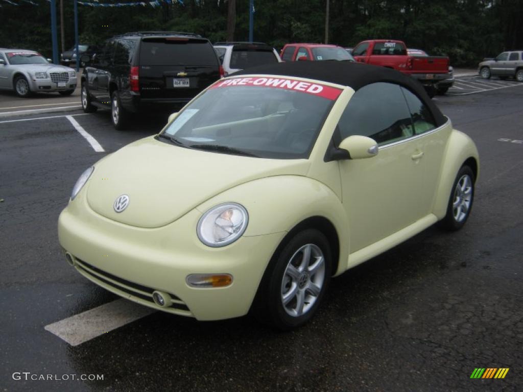 Mellow Yellow 2005 Volkswagen New Beetle GLS 1.8T Convertible Exterior Photo #48611336