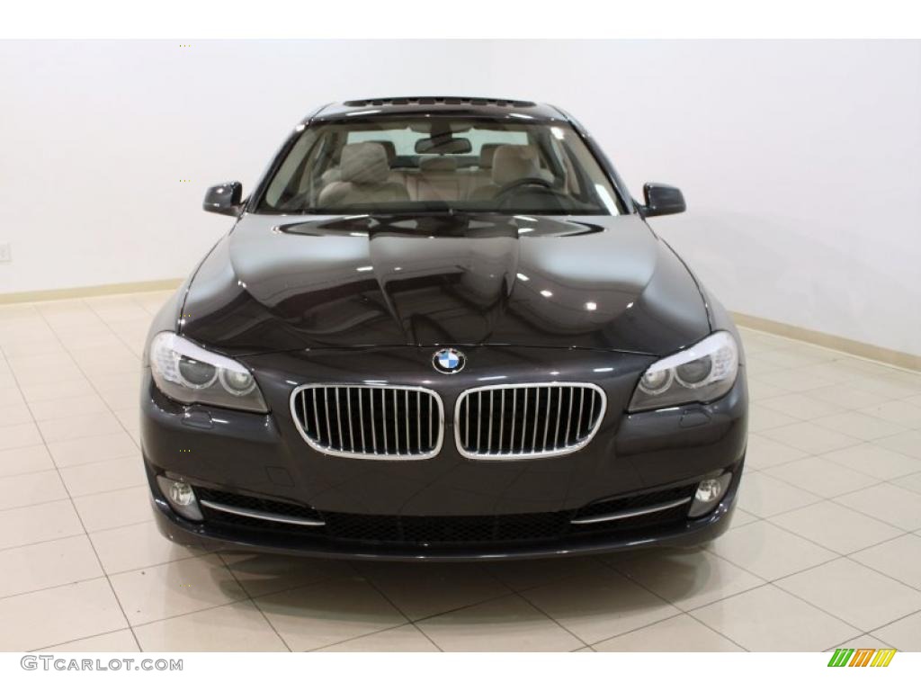 2011 5 Series 535i xDrive Sedan - Dark Graphite Metallic / Oyster/Black photo #2