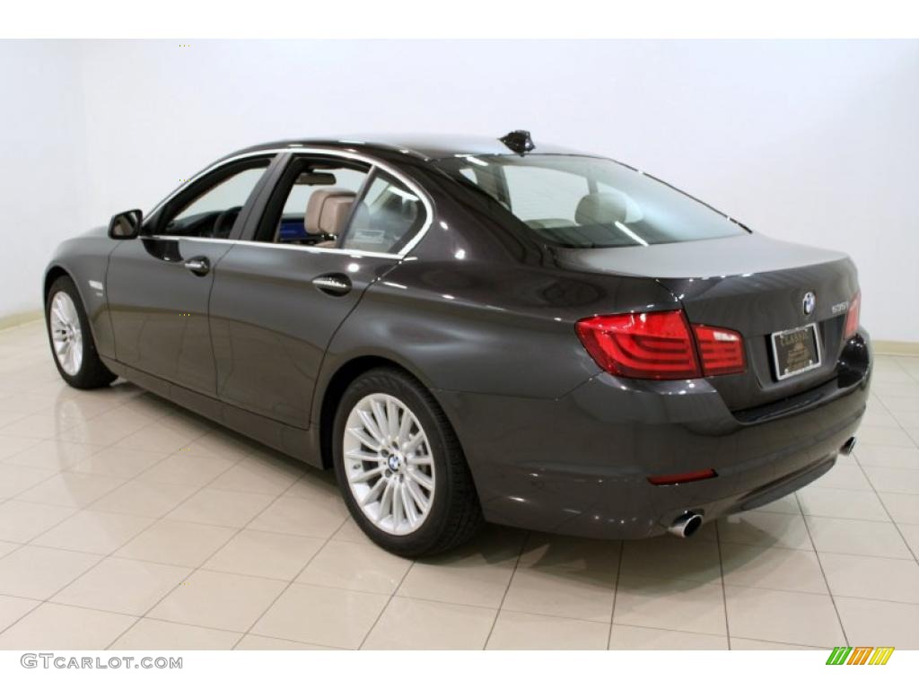 2011 5 Series 535i xDrive Sedan - Dark Graphite Metallic / Oyster/Black photo #5