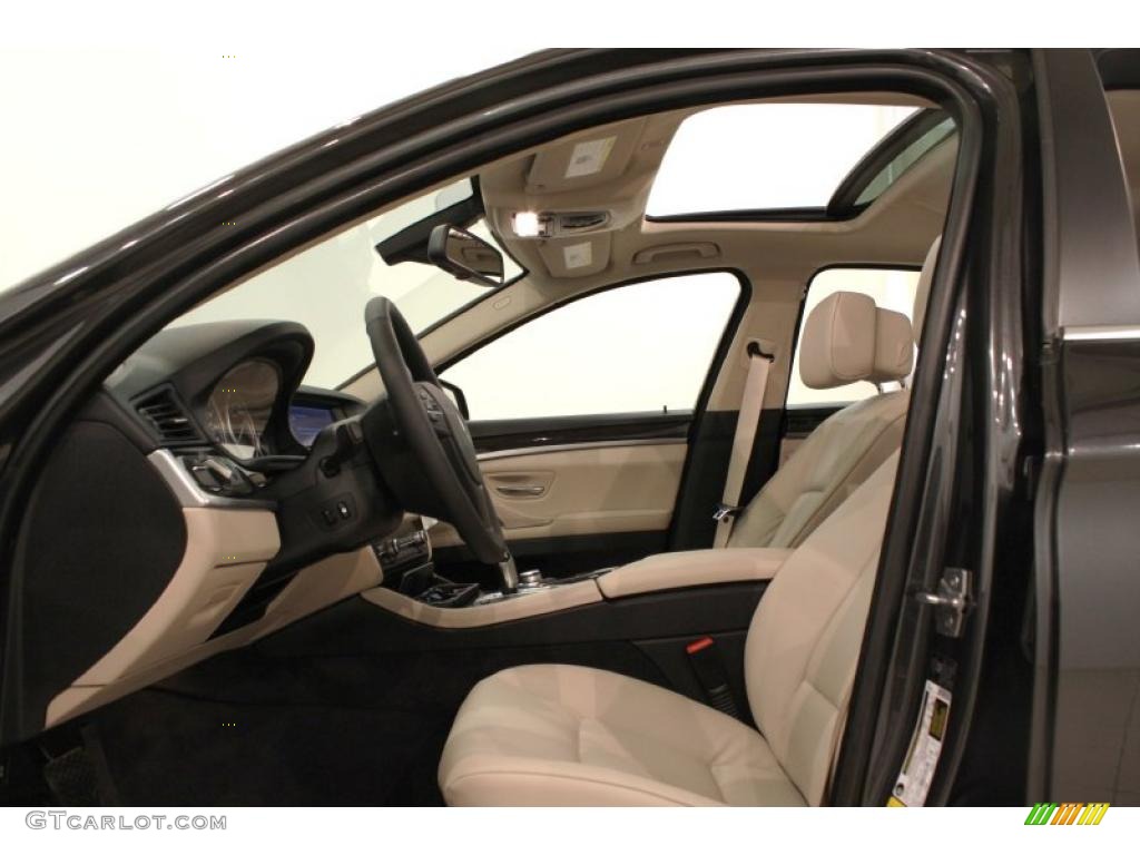 2011 5 Series 535i xDrive Sedan - Dark Graphite Metallic / Oyster/Black photo #11