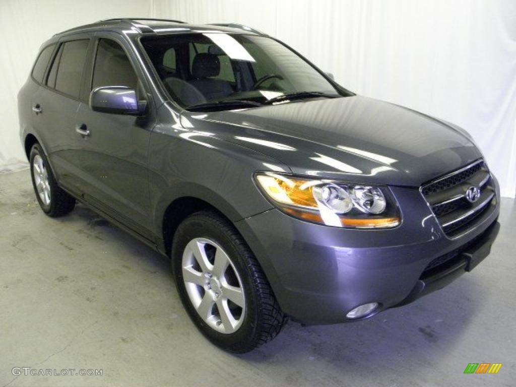 2007 Santa Fe SE - Ebony Black / Gray photo #1