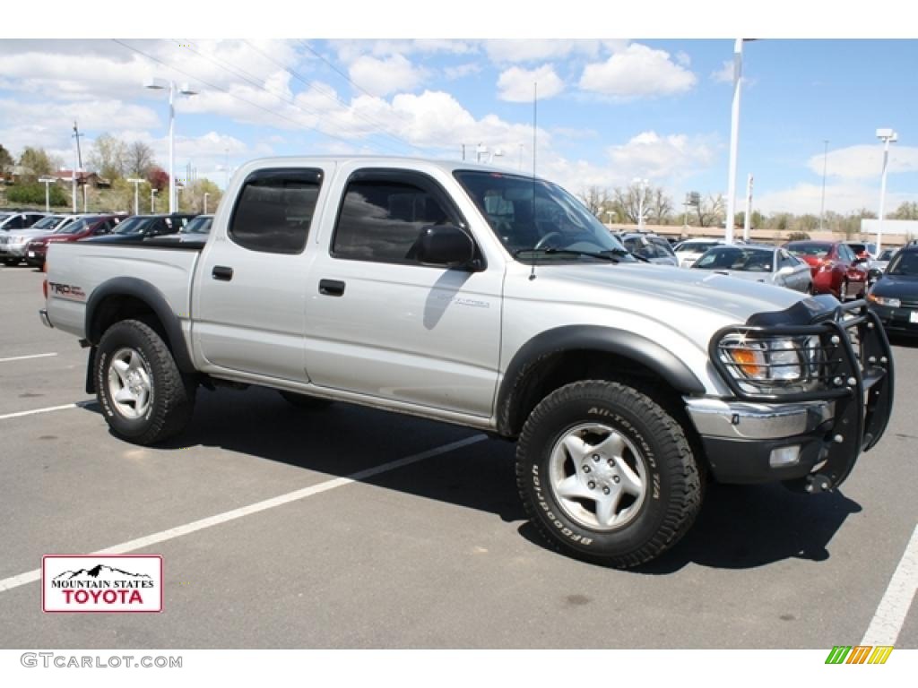 2003 Tacoma V6 TRD Double Cab 4x4 - Lunar Mist Silver Metallic / Charcoal photo #1