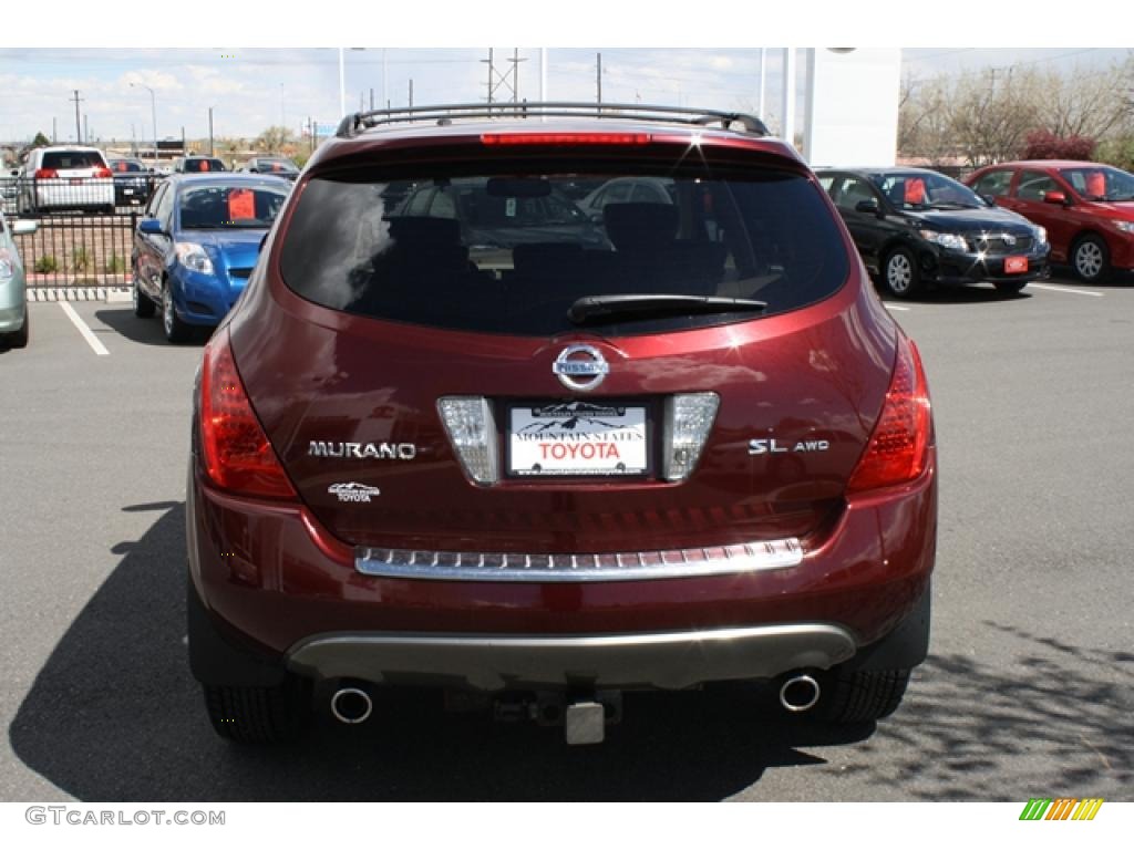 2007 Murano SL AWD - Merlot Pearl / Cafe Latte photo #3