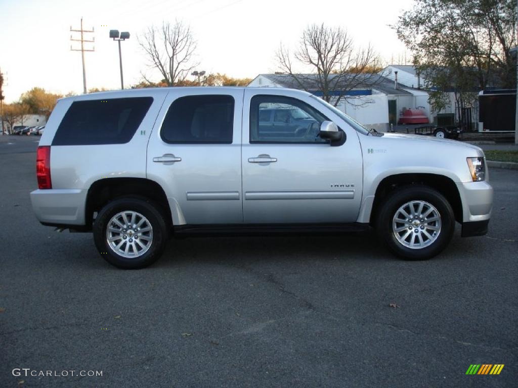 Sheer Silver Metallic 2011 Chevrolet Tahoe Hybrid 4x4 Exterior Photo #48613778