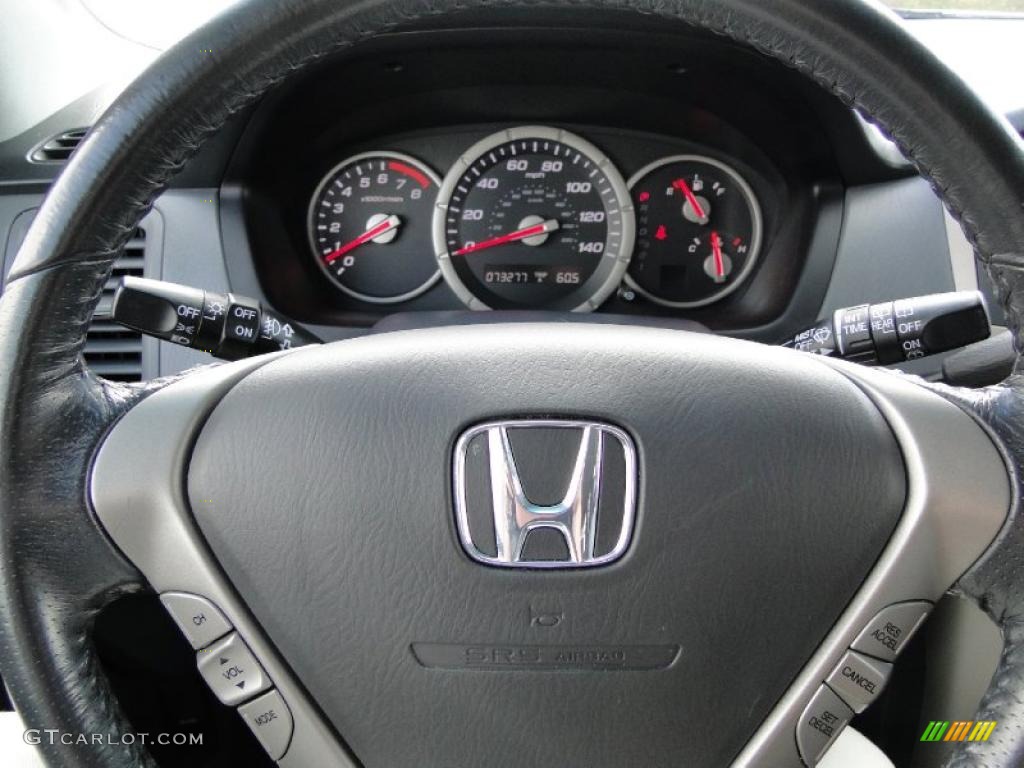 2007 Honda Pilot EX-L Gray Steering Wheel Photo #48614575