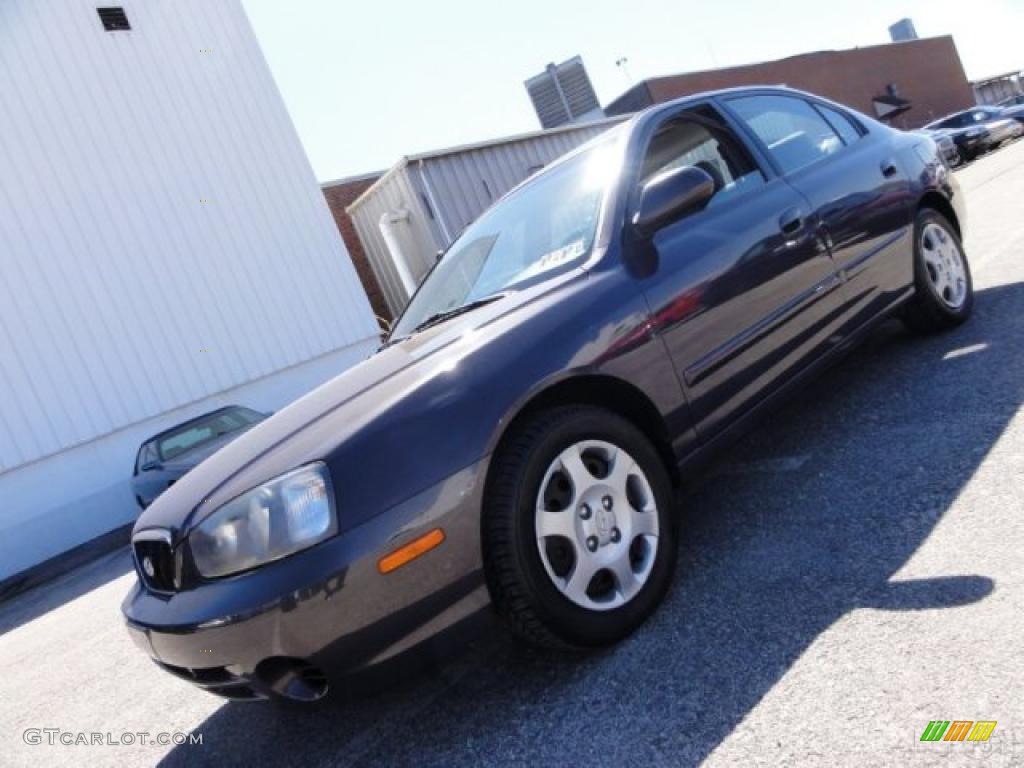 2001 Elantra GLS - Midnight Gray / Gray photo #1