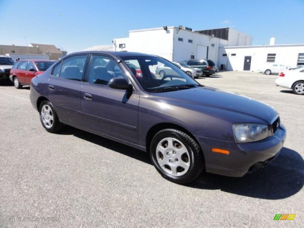 2001 Elantra GLS - Midnight Gray / Gray photo #6