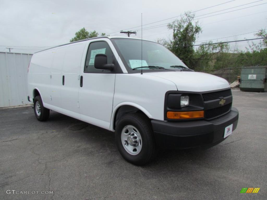 Summit White 2011 Chevrolet Express 2500 Cargo Van Exterior Photo #48615005