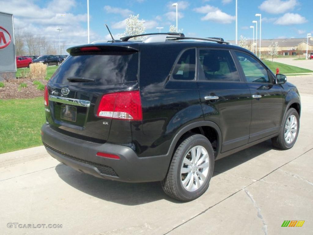 2011 Sorento EX - Ebony Black / Black photo #3